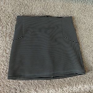 Black and white stripped skirt, topshop